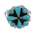 Southwest Turquoise And Authentic Sterling Silver Jewelry Ring Size 8-1/2 YX71596